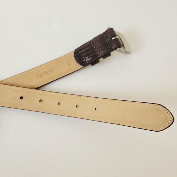 Belt Master Genuine Italian Leather Made In USA Exotic Embossed Size 44 Belt - Picture 4 of 11